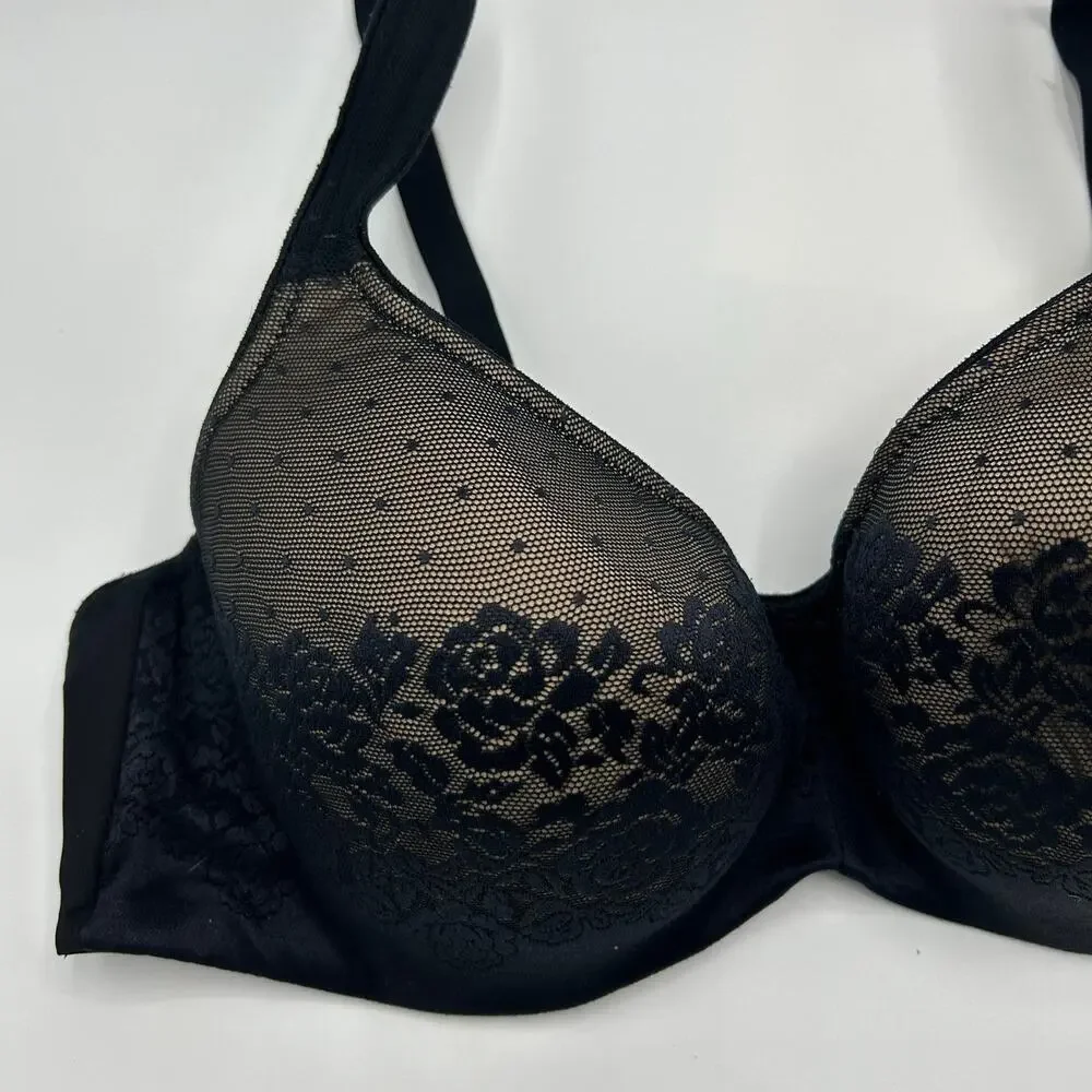 Soma Stunning Support Balconette Bra 38D‎ Black Lace Underwire - Picture 4 of 16